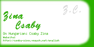 zina csaby business card